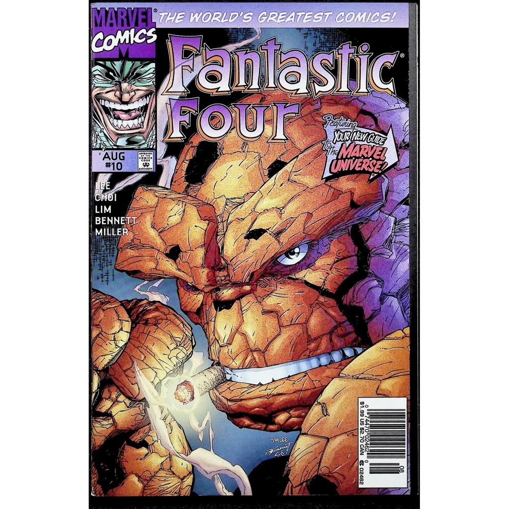 Fantastic Four #10 Newsstand 1997‎ Marvel Comics Jim Lee Thing Cover Art VF/NM